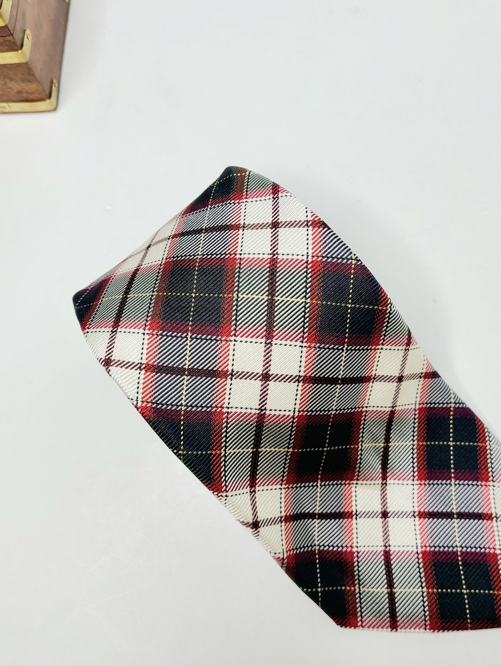 NWT Brooks Brothers Makers Dress Stewart Tartan Plaid Woven In Italy Silk Tie